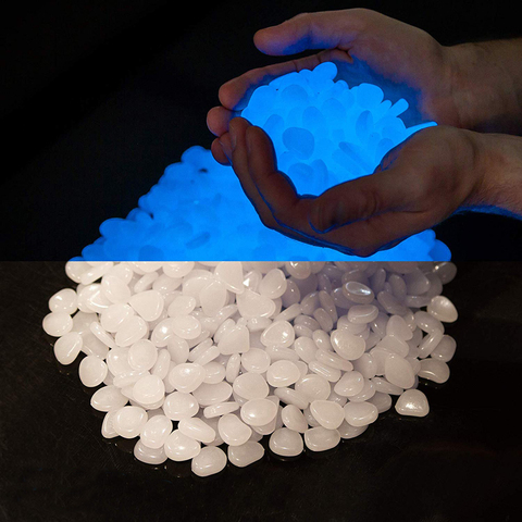 100pcs Glow in The Dark Pebbles Glow Stones Rocks Luminous Pebble for Outdoor Decor Garden Lawn Yard Aquarium Walkway Fish Tank ► Photo 1/5