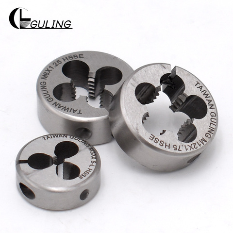 GULING Round Metric Thread Die tap size M1 M2 M2.5 M3 M4 M5 M6-M22 HSSE Round Threading Dies Tool For Machining External Threads ► Photo 1/6