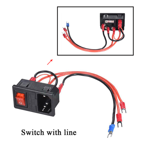 3D Printer Parts 220V/110V 15A Power Supply Switch Male Socket with Fuse for 3D Printer DIY 3D Printer Accessories ► Photo 1/5