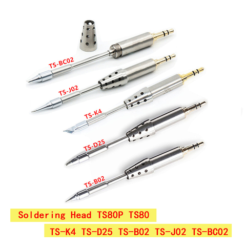 TS-K4 TS-D25 TS-B02 TS-J02 TS-BC02 Original Soldering Head TS80P Replacement Solder Tip TS K4 D25 B02 BC02 J02 Solder Tools Set ► Photo 1/4