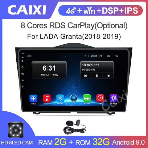 For LADA ВАЗ Granta Cross 2015 2016 2017 -2022 Car Radio Multimedia Video Player GPS navigation Car Android 9.0 No dvd 2 din ► Photo 1/6
