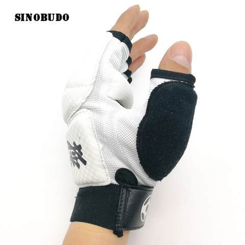 SINOBUDO Kyokushin Karate Fighting Hand Protector Kyokushinkai Karate Gloves PU Leather Martial Sports Fitness Boxing Gloves ► Photo 1/6