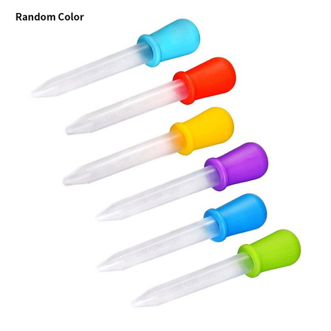 6pcs 5 ml Droppers Plastic Silicone Baby Pipettes Devices Infant Droppers Feeders Pipette Dropper For School Lab Supplies ► Photo 1/6