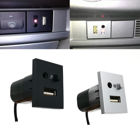 Car AUX/USB Input Adapter Mini Cable USB Slot Interface Button Switch for Ford Focus 2 mk2 2009 2010 2011 Accessories ► Photo 1/6