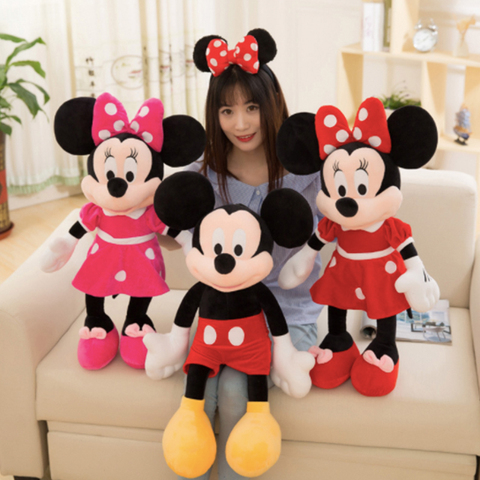 New 10/35/40/50cm Mickey Mouse Minnie Plush Dolls Animal Stuffed Toys Birthday Christmas Gift for Kids ► Photo 1/6