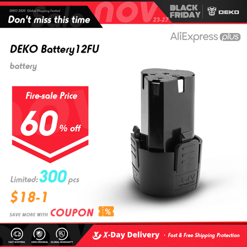 DEKO Battery12V 12V Lithium Ion Battery Pack for Banger 12V Cordless Drill ► Photo 1/3