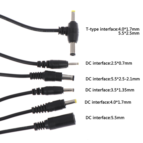 New Adapter Output Power Cord DC Male Plug Cable 2.5*0.7/3.5*1.35/4.0*1.7/5.5*2.1mm ► Photo 1/6