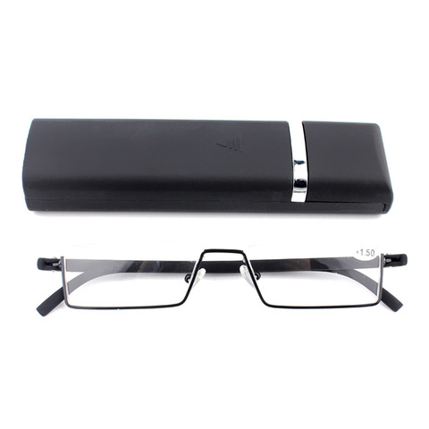 Comfy Light Half Frame Reading Glasses TR90 Resin Foldable Presbyopic Glasses Unisex For Women&Men Fashion with Eyewear Case ► Photo 1/6