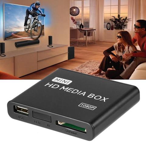 Mini Media Player 1080P Mini HDD Media Box TV box Video Multimedia Player Full HD With SD MMC Card Reader 100Mpbs  EU Plug ► Photo 1/6