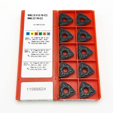 High quality WNMG080408 PM 4225 external turning tool 100% carbide insert CNC cutting tool WNMG080408 PM4225 Turning Inserts ► Photo 1/6