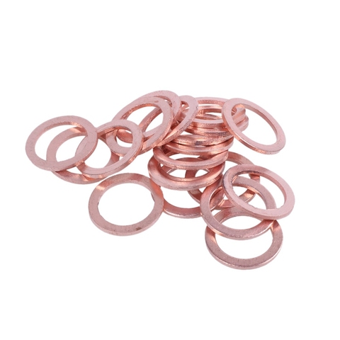 20 pcs Solid Copper Washer Flat Ring Gasket Sump Plug Oil Seal Fittings 10*14*1MM Washers Fastener Hardware Accessories ► Photo 1/6