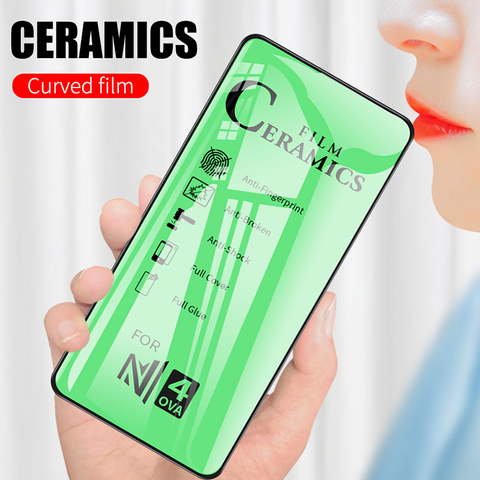 Full Cover Ceramics Soft Tempered Glass for Huawei Mate 30 20 20X Nova 3 3i P10 P20 P30 P40 Lite Pro Screen protector Film ► Photo 1/6