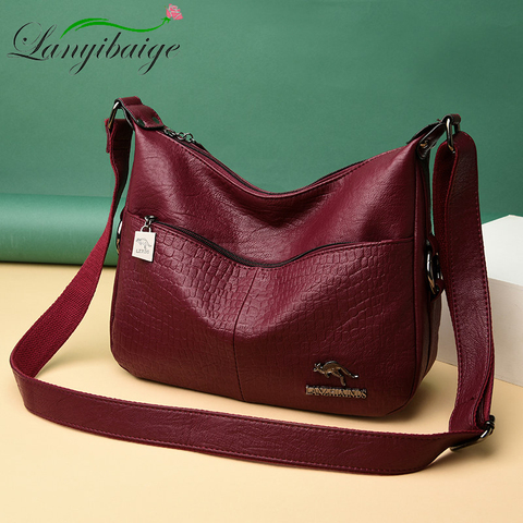 New Fashion Soft Leather bags women shoulder Bags Luxury Handbags Women Bag Designer Crossbody Bags for Women 2022 Messenger Bag ► Photo 1/6