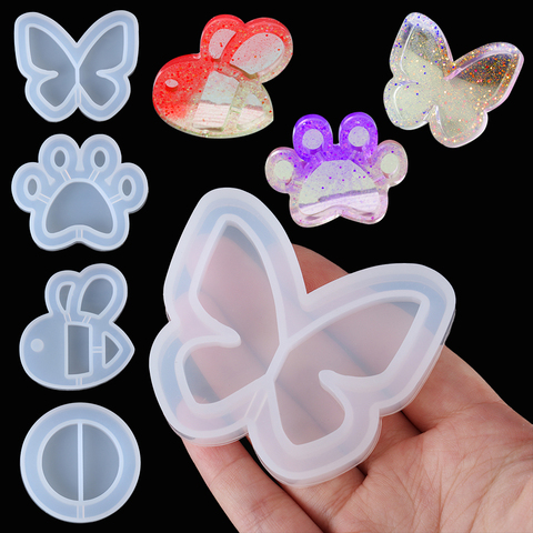 DIY Butterfly Pendant Silicone Mold Butterfly Keychain Crystal