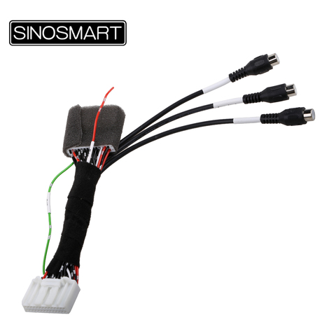 SINOSMART C28D 28 PIN Connection Cable for Toyota OEM Monitor Aux Audio & Video In without Damaging the Car Wiring ► Photo 1/2