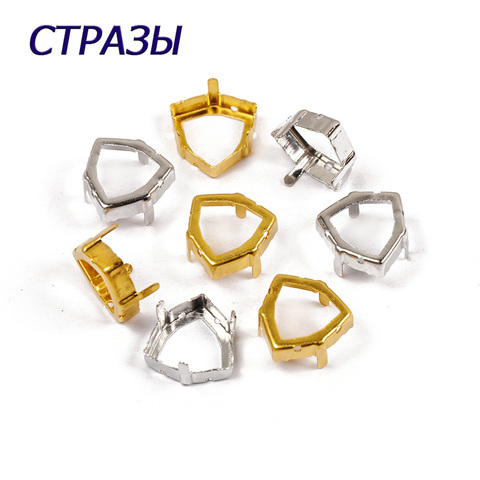 CTPA3bI Top 4706 Trilliant Copper Empty Claw Settings For Fancy Stones Silver Gold Firmly Set Pedestal DIY Loose Rhinestones ► Photo 1/6