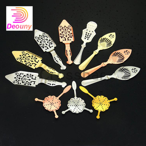 DEOUNY New Absinthe Spoon 304 Stainless Steel Fountain Cocktail Bar Utensils Glass Cup Drink Ware Filter Bar Spoon Accessories ► Photo 1/6