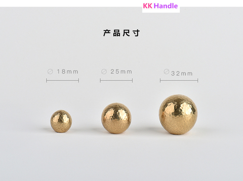 solid Brass Round Cabinet Door Knobs and Handles Furnitures Cupboard Wardrobe Drawer Pull Handles ► Photo 1/1