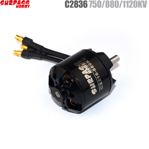 SURPASS HOBBY 2216 C2836 750KV 880KV 1120KV  Brushless Motor for RC Airplane Fixed-wing Glider Aircraft ► Photo 1/6