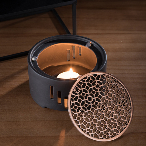 1PC Ceramic Candle Stand Tea Heater Tea Stove Milk Warmer Candle Holder with Mat without Candle for Home Cafe ► Photo 1/6