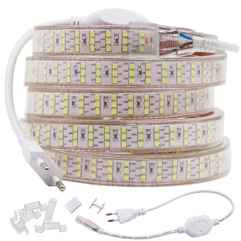 2835 LED Strip Light 220V 230V 240V AC 276LED 120LED Waterproof LED Ribbon Flex LED Lights Home Decoration White /Warm White ► Photo 1/6