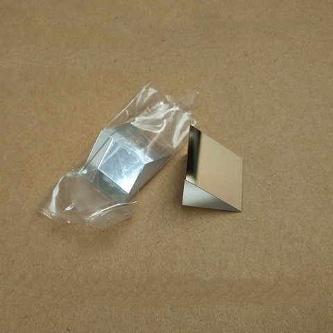 Right Angle External Reflecting Triangular Prism 20*20*20mm Inclined Plane Aluminized Optical Element K9 Total Reflection Prism ► Photo 1/5