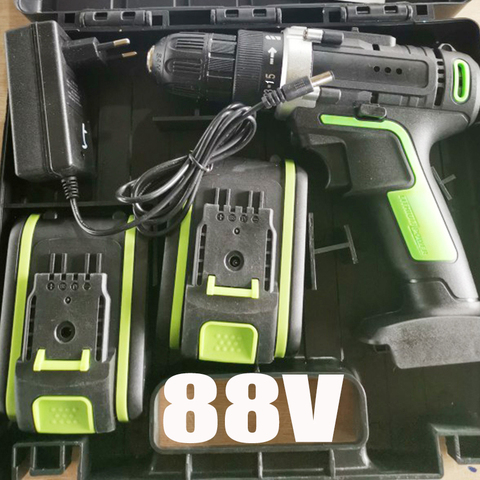 88Vf Electric Drill Lithium Battery DIY Mini Rechargeable Double Speed Cordless Screwdriver Household Power Tools ► Photo 1/6