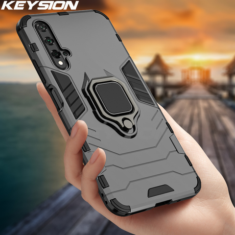 KEYSION Shockproof Case for Huawei Nova 5T Y6s Y9s P40 Lite P30 Pro P20 Magnetic Back Phone Cover for Honor Play 3 V20 V30 Pro ► Photo 1/6