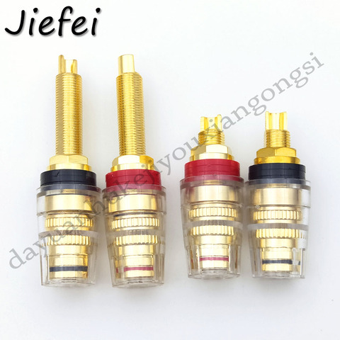 1Pcs 2-type High Quality Brass Gold Plated 4mm Banana socket Terminal Binding Post for Speaker Amplifier terminal post ► Photo 1/6