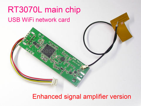 Enhanced WiFi module RT3070L USB network card, Extra signal amplifier chip, for CCTV IP camera + small FPC type antenna ► Photo 1/4