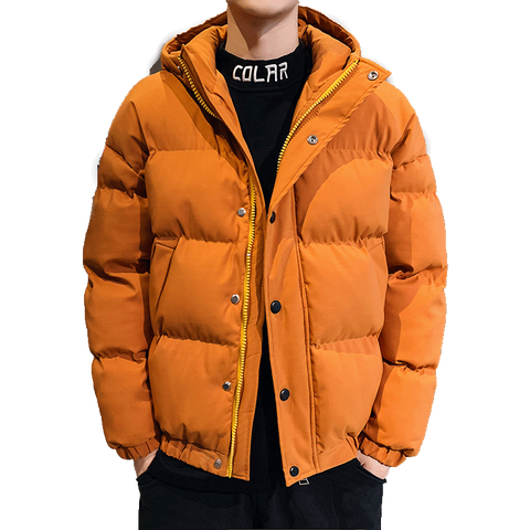 New winter thicken coat men jacket fashion cotton padded coats street  thick warm jackets hooded outerwear clothes male clothing ► Photo 1/6