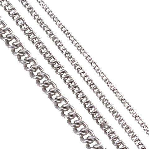 1Pc Stainless Steel Basic Link chain necklace 1.5/2/3/4.5mm necklace chain for DIY pendant necklace jewelry making ► Photo 1/6