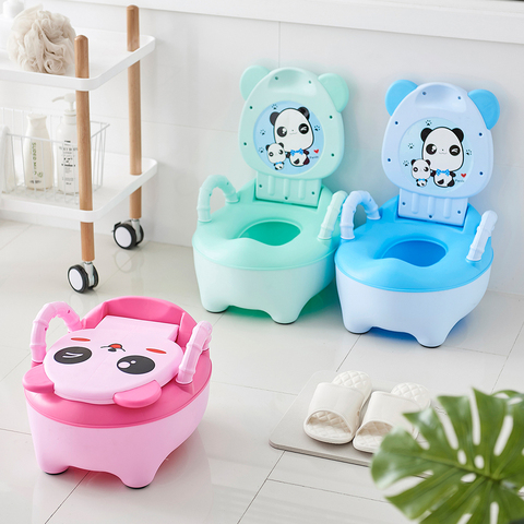 Baby Potty Training Toilet Seat Comfortable Backrest Cartoon Pots Portable Baby Pot For Children Potty Little Girl Toilet Bedpan ► Photo 1/6