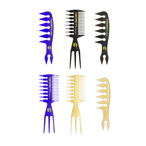 2022 styling hair brush oil comb，Retro oil head wide tooth comb，Men's beard comb，Barber hair styling tools ► Photo 1/6