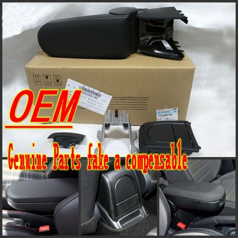 For VW Polo Armrests box with Cup holders leather or Fabric storage case console black color new design 2011 - 2016 ► Photo 1/6