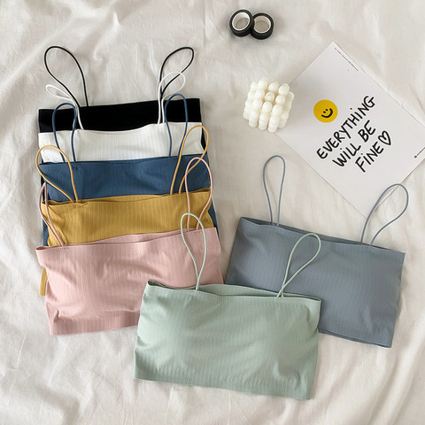 Strapless Women Tube Top Female Crop Top Seamless Underwear Bralette Push Up Lingerie Women Bra Crop Top Streetwear Bandeau Tops ► Photo 1/6