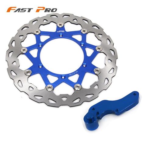 Motorcycle 320mm Front Floating Brake Disc Rotor & Bracket For Yamaha YZ WR 125 250 WRF YZF 250 400 WR456F YZ426F WR450F YZ450F ► Photo 1/6