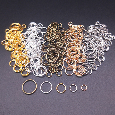 100Pcs 4/5/6/8/10mm Open Jump Rings Factory wholesale Necklace Bracelet Earring Pendant Split Connectors DIY Making Accessories ► Photo 1/6