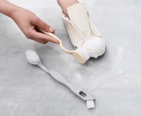 1Pcs Multifunction PP Long Handle Cleaning Brush Washing Tools Shoe Accessories Double Headed 2Colors Soft-wool ► Photo 1/6