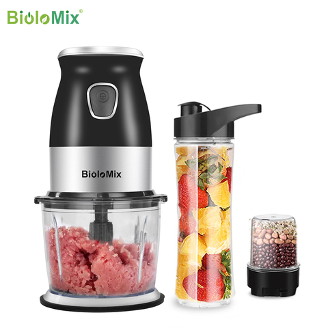 BPA FREE 500W Portable Personal Blender Mixer Food Processor With Chopper Bowl 600ml Juicer Bottle Meat Grinder Baby Food Maker ► Photo 1/6