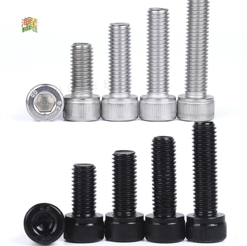 50pc M1.4 M1.6 M2 M2.5 M3 304 A2 Stainless Steel Black grade 12.9 DIN912 Hexagon Hex Socket Head Cap Allen Bolt Screw L=2-30mm ► Photo 1/2