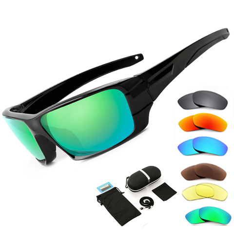 Cycling Glasses MTB Bicycle Glasses 6 Lens Outdoor Sport Eyewear Sunglasses Protection Riding Motorcycle Bike Sun Glasses ► Photo 1/6