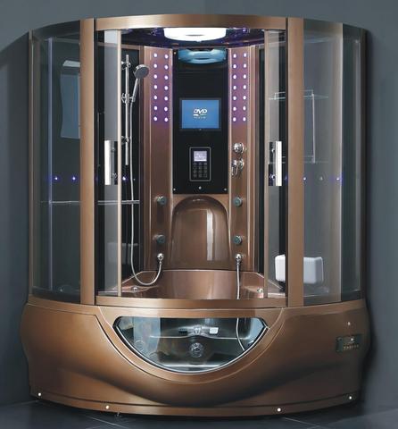 1500X1500X2250mm Luxury Steam Shower Cabin Bathroom Shower Enclosure Multi-Functional TV/DVD Wet Sauna Room 001 ► Photo 1/6