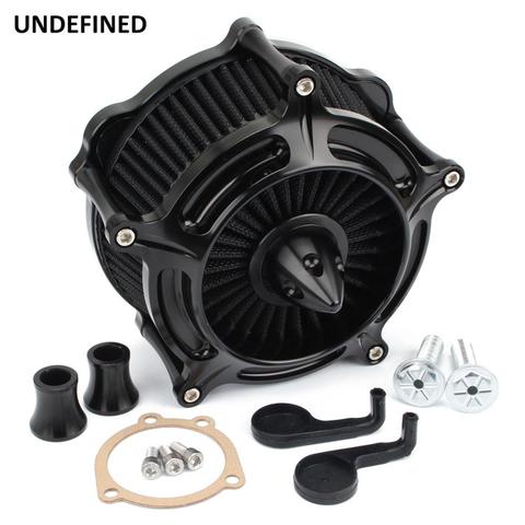 Air Filters Black Turbine Motorcycle Air Cleaner Intake Filter For Harley Sportster Iron XL 883 1200 Forty-Eight Seventy-Two ► Photo 1/6