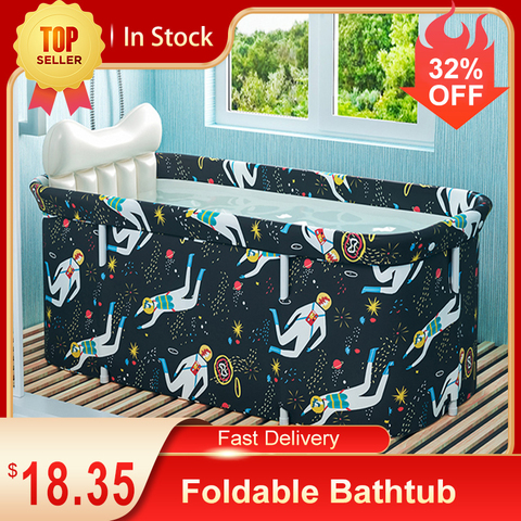 Foldable Bathtub Adult Child Bath Tub Universal Pool Spa Bathtub Fold No Need To Disassemble Full Body Large Bathtub ► Photo 1/6