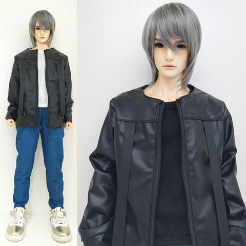 bjd clothes 1/3 1/4 1/6 bjd doll clothes ICY doll clothes SD doll leather coat jacket denim casual trousers doll accessories ► Photo 1/6