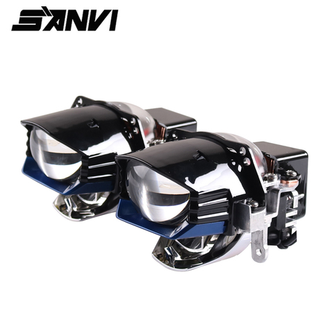 Sanvi Newes 2.5 inches  Bi LED Laser Projector lens Headlight 12V 5500k 100W Auto LED Projector Headlight Car Headlight Retrofit ► Photo 1/6
