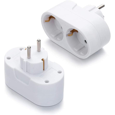 European Conversion Plug 1 to 2/3 Way Socket Adapter EU Standard Power Socket 16A Travel Plugs AC 110~250V German Converter ► Photo 1/6