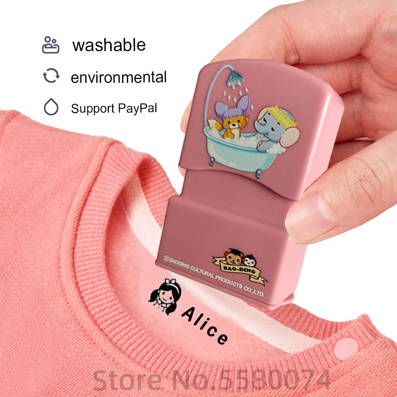 Kids Name Stamp For Clothes,washable Customized Text Clothing