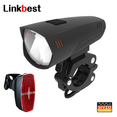 Linkbest OSRAM Led Bike Light Set Bicycle Light - AAA Battery - Waterproof IPX-5 - Fit ALL BIKES ► Photo 1/6